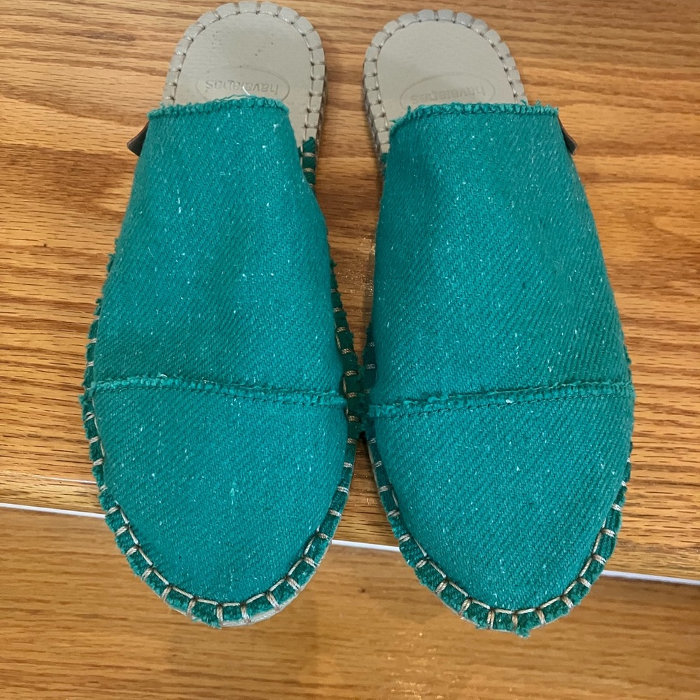 Havaianas Women's Green Espadrille Slip-Ons